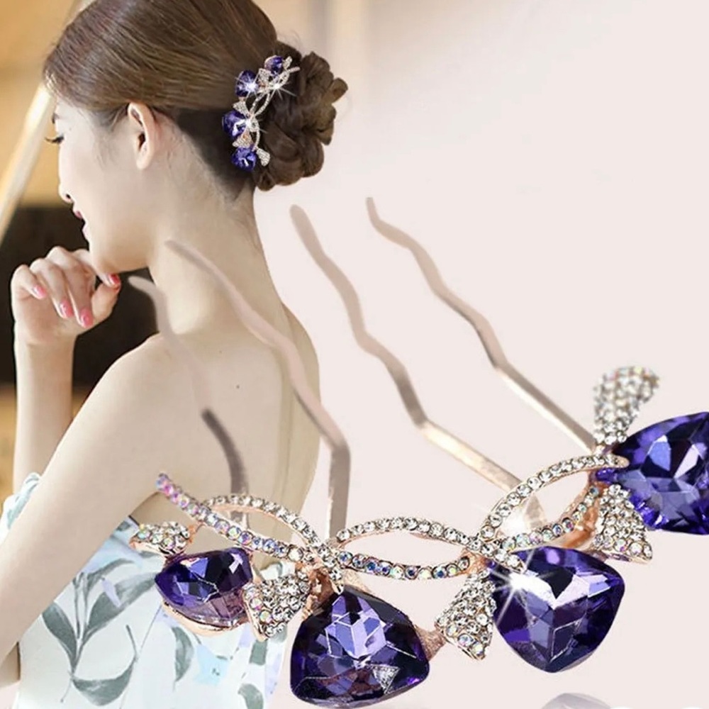 Imitation Amethyst Hair Comb